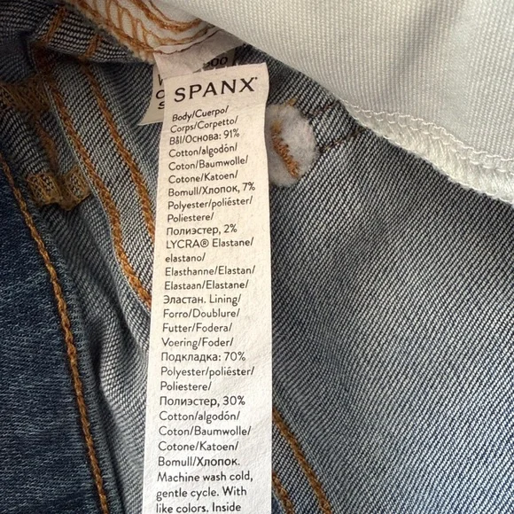 SPANX Seamed Front Wide Leg Jean Vintage Indigo size small petite - Picture 4 of 9